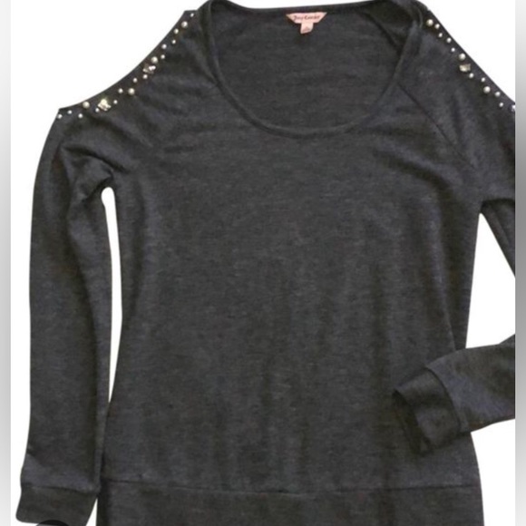Shoulder Out Top Pearl/ Stone Accents at Shoulder by Juicy Couture - Picture 3 of 11